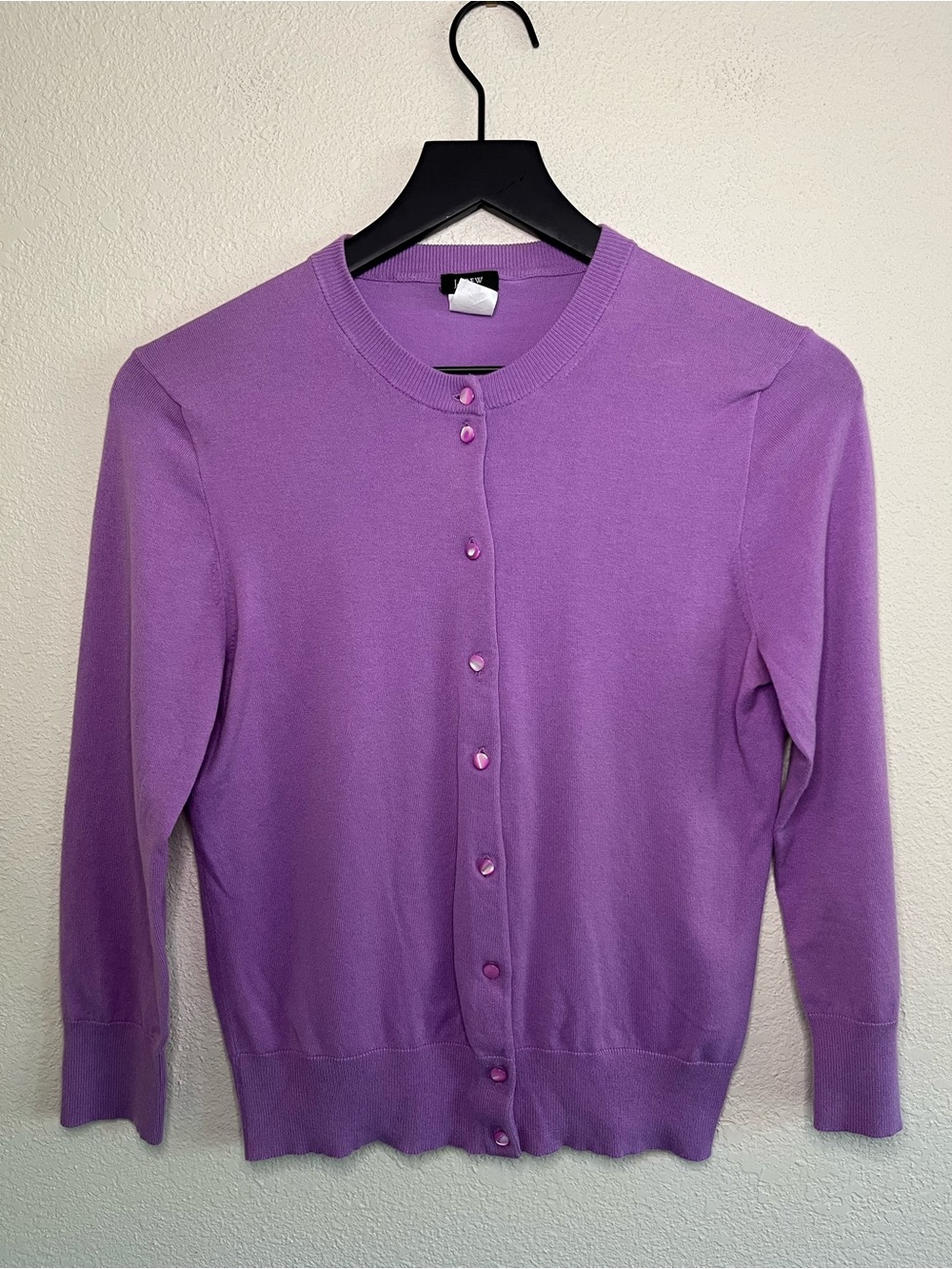 J. Crew Lavender Classic Feminine Button-Front Women's Cardigan